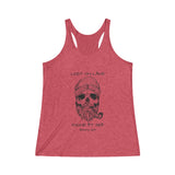 SKULL - Women's Tri-Blend Racerback Tank - BERING SEA