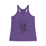 SKULL - Women's Tri-Blend Racerback Tank - BERING SEA