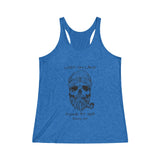 SKULL - Women's Tri-Blend Racerback Tank - BERING SEA